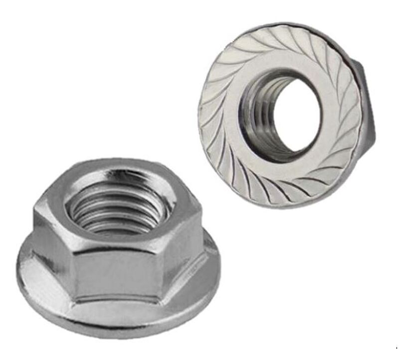 25CNHFV 1/4-20 SERR HEX FLANGE NUT 18-8 SS